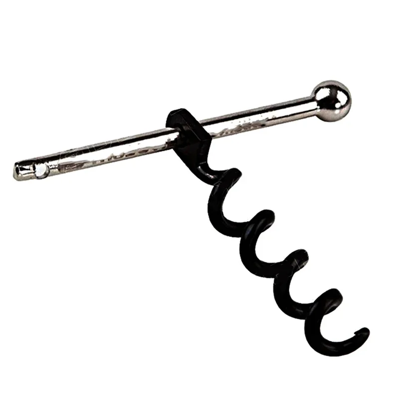 1pc Portable Easy Wine Corkscrew Stainless Steel Wine Opener With Ring Double Hinged Outdoor Keychain Bottle Opener Kitchen Tool