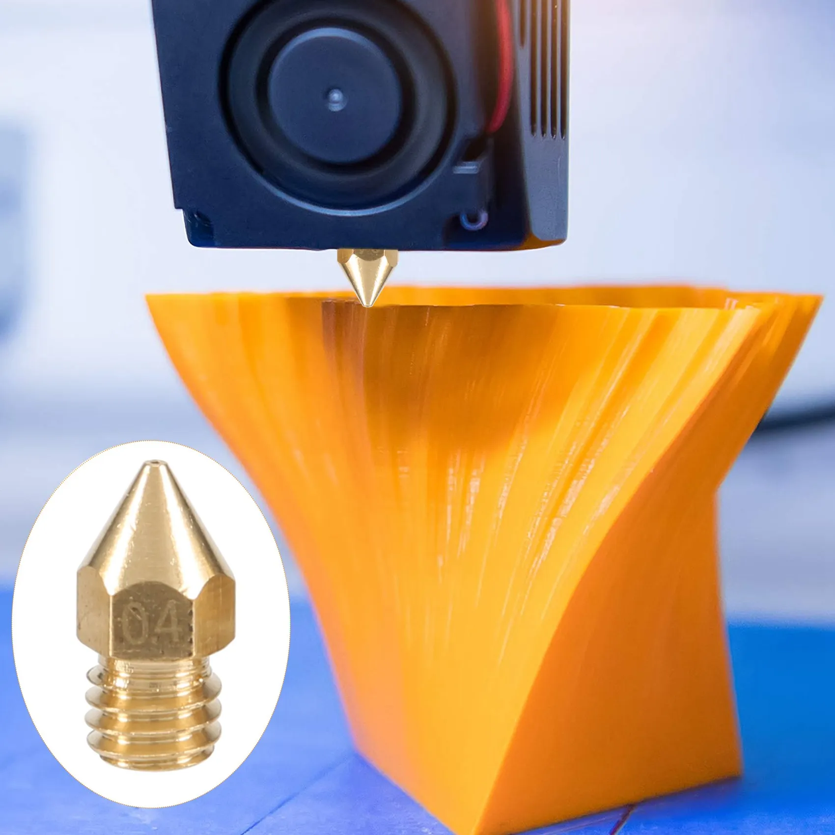 Happy New- 30 Pieces Mk8 Nozzle 0.4Mm 3D Printer Nozzles Extruder Print Head For 3D Printer Makerbot Creality Cr-10(1Pc Plastic