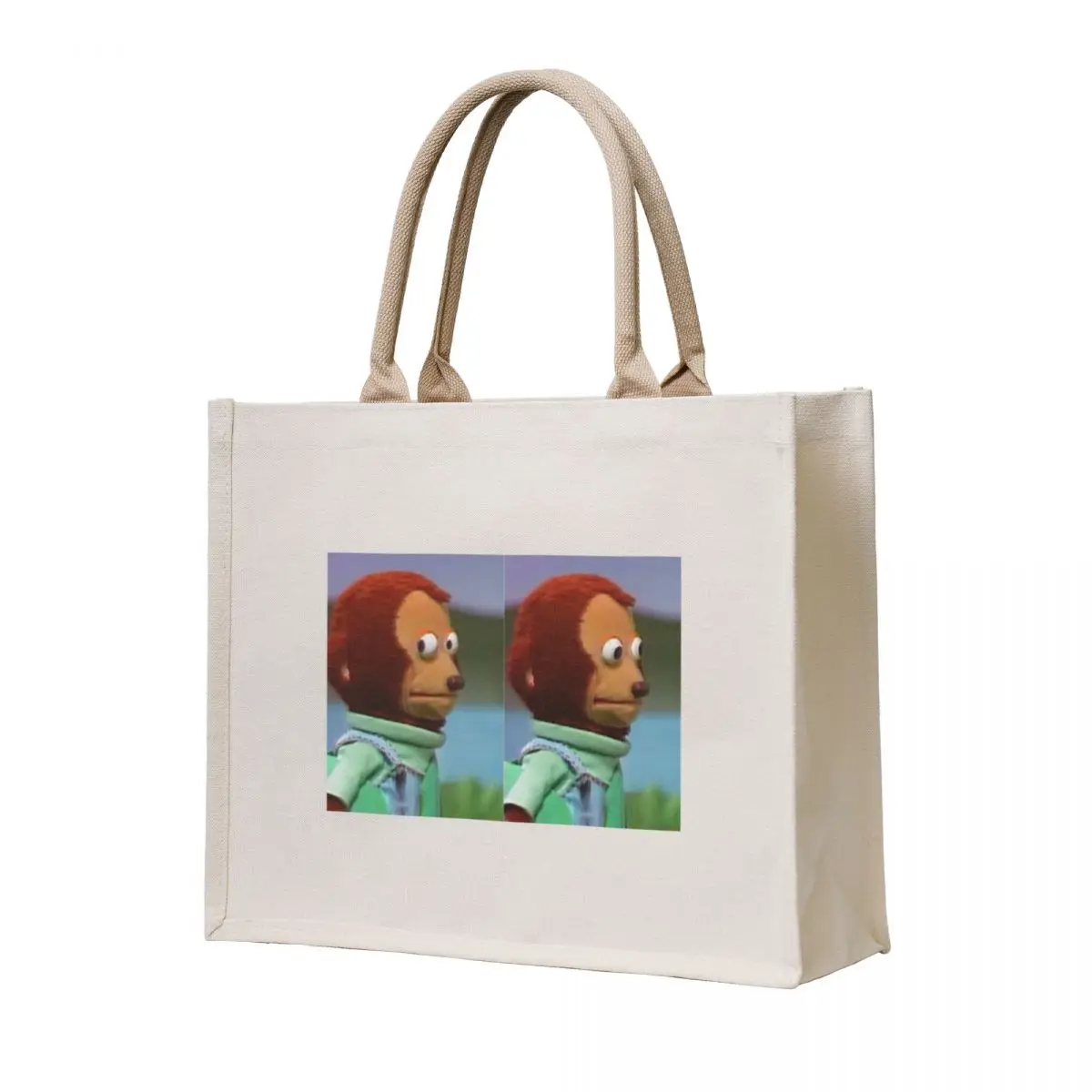 

Monkey puppet meme Tote Bag custom tote bag Shopper Customizable tote bag Canvas shoulder