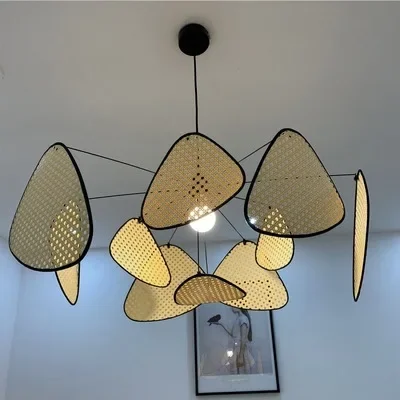 Japanese Style Cool Style Personality Rattan-Weaved Ceiling Lamp Living Room Dining-Room Lamp Bedroom Study Lamp Coffee Shop