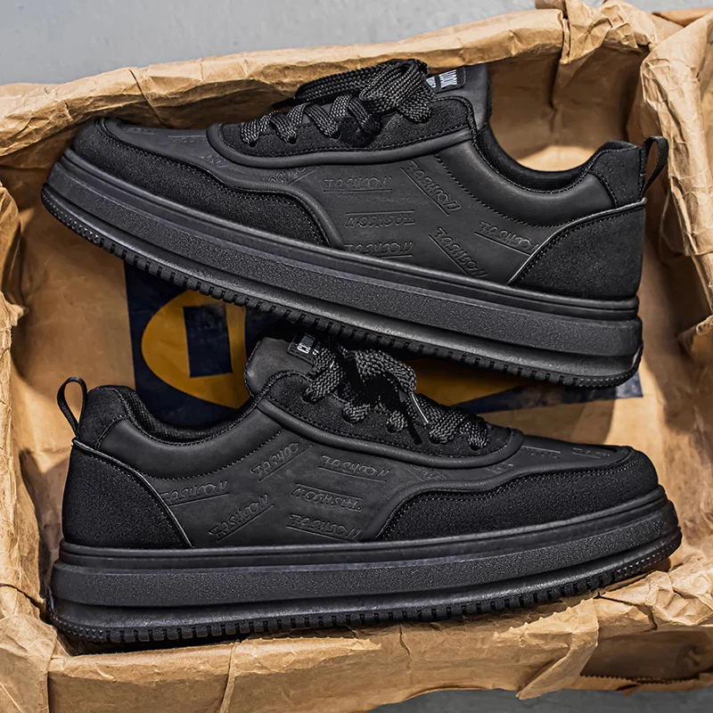 รองเท้าลำลองผู้ชาย ทนทานต่อการสึกหรอ เพิ่มความสูง กันลื่น ทันสมัย เข้าได้กับทุกชุด รองเท้ากีฬาฤดูร้อน