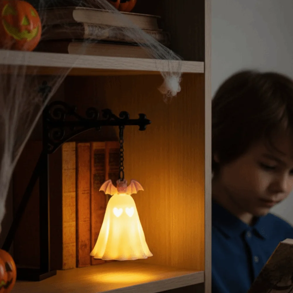 LED Light Bookshelf Insert Light Multi Styles Vintage Style Halloween Ghost Lamp Hook Design Compact Size Insert Bookmark Light