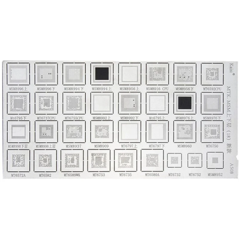 RISE-8PCS ลายฉลุ BGA แบบสากลสำหรับ MTK MSM Samsung Samsung Huawei Xiaomi iPad CPU RAM PM Power IC reball PIN แม่แบบความร้อนโดยตรง