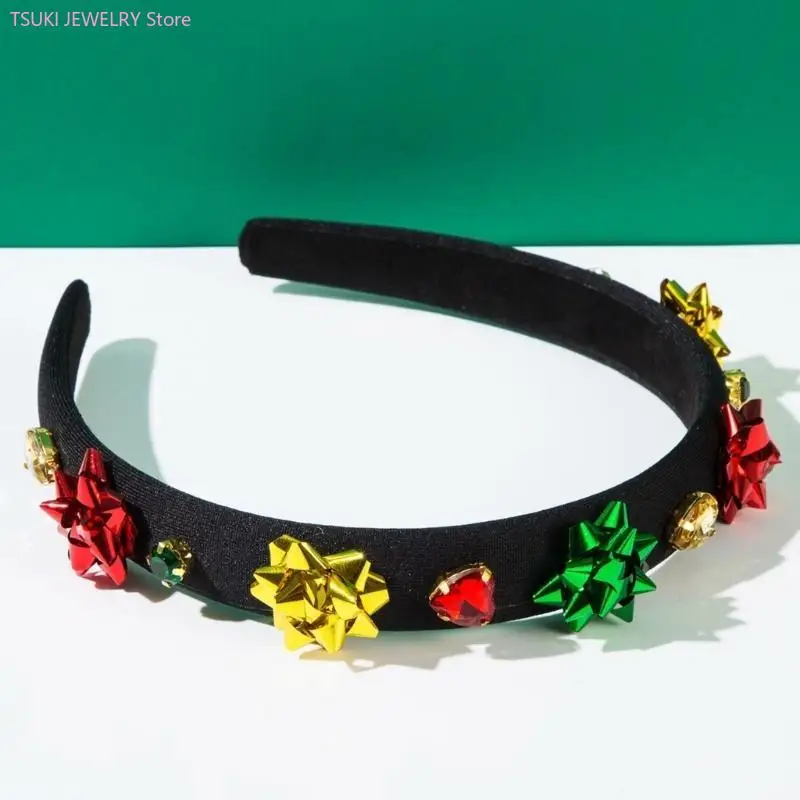 62KE – bandeau à fleurs couvre-chef noël, accessoires Photo fête noël, accessoires Cosplay