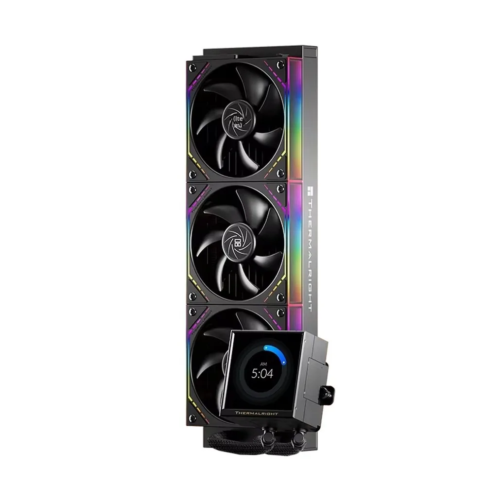 Thermalright Peerless Vision 360 ARGB Black AIO CPU Liquid Cooler, 360mm Radiator, Triple 120mm PWM Fans, Sync