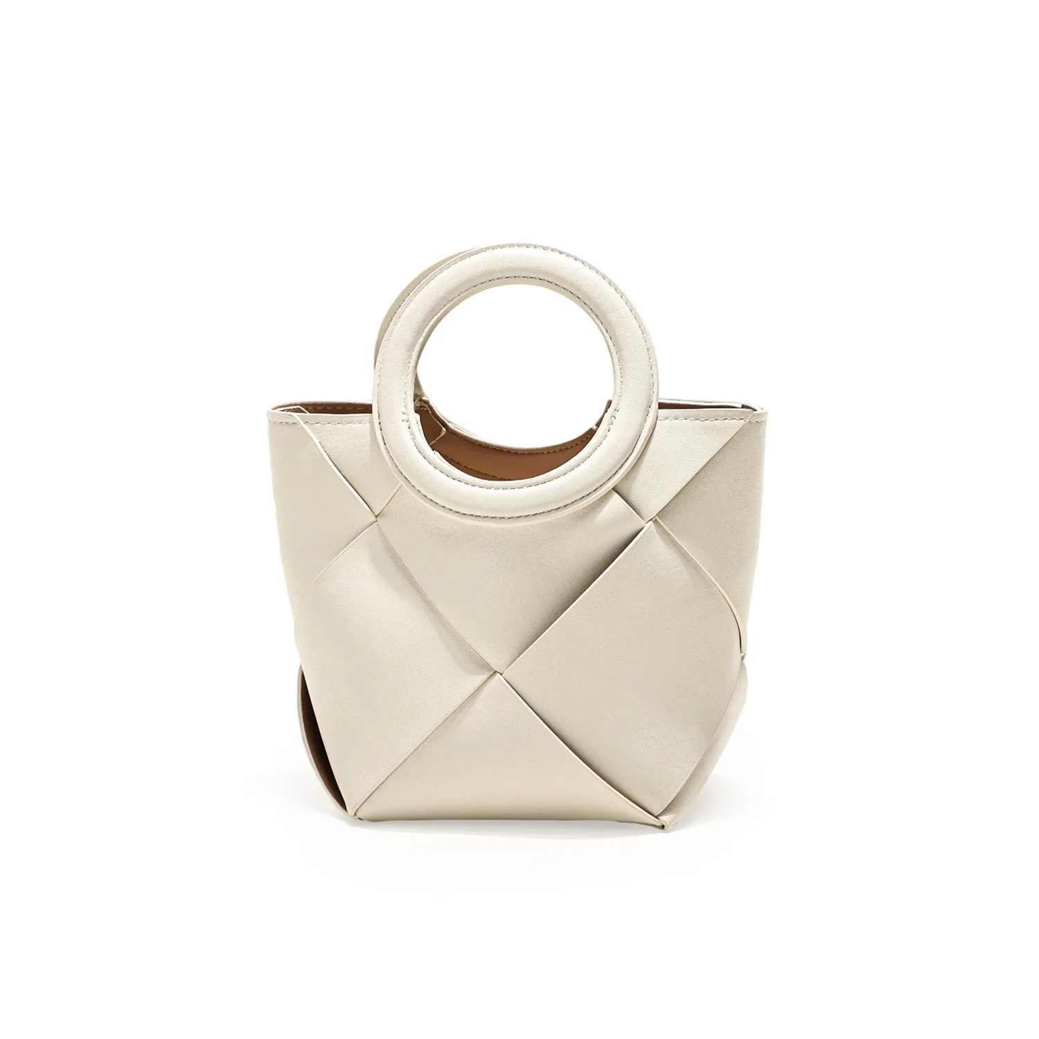 

New Fashion Casual Basket Handbag for Women, Contrast Color Spliced Bucket Bag, Commuter Shoulder Crossbody Purse,Everyday Tote