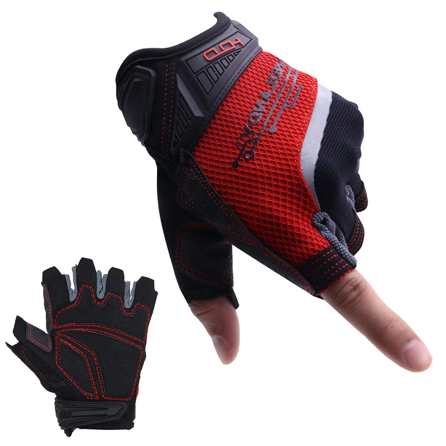 HANDLANDY Fingerless Work Gloves for Men Utility Half Finger Driving Cycling Working Gloves