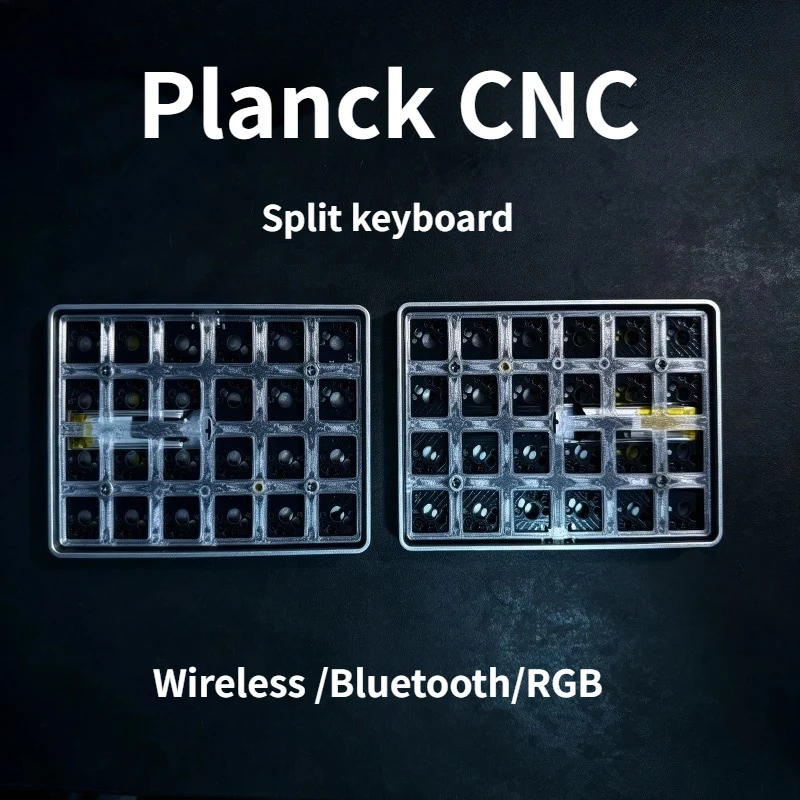 Planck Wireless Split Keyboard Custom Low Profile Choc V1 CNC Case HotSwap Ergonomics Mini Bluetooth Keyboard Dual Mode Keyboard