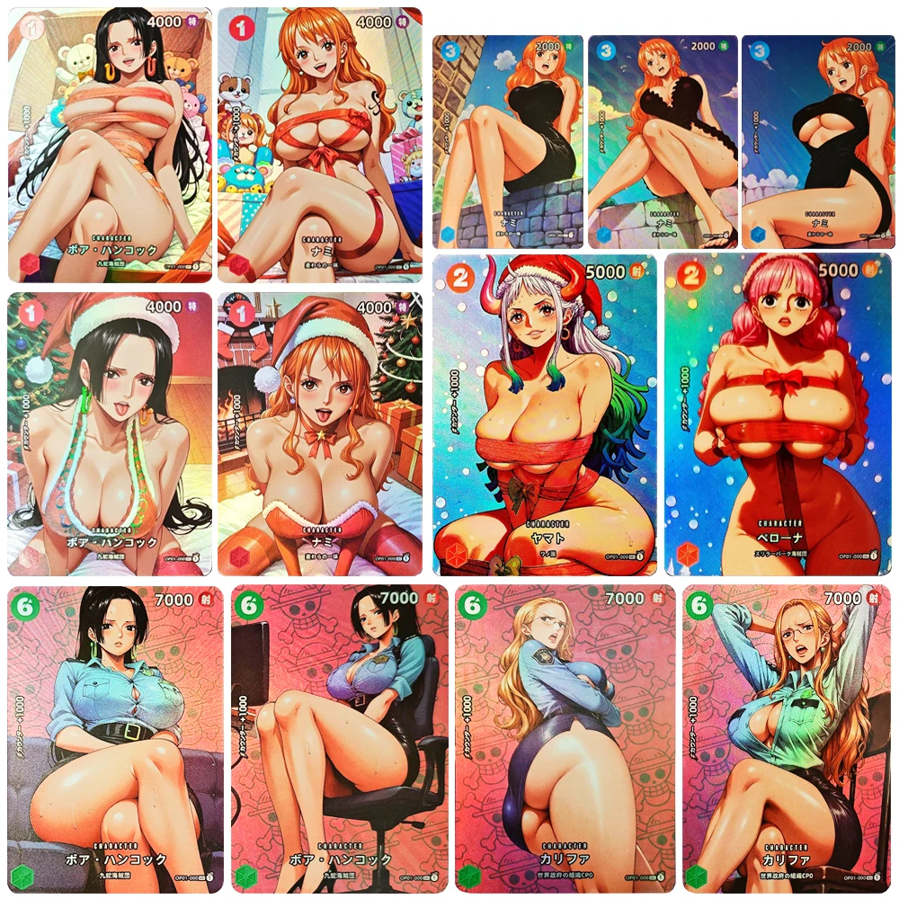 

Hancock Robin Yamato Vivi Nami Collectible cards DIY 9PCS/SET Texture Laser refractive brilliance Anime boy holiday gifts