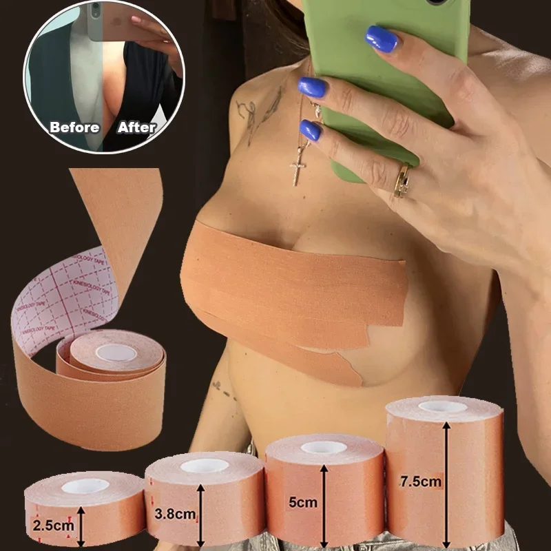 

1 Roll Women Breast Nipple Covers Push Up Bra Body Invisible Breast Boob Lift Tape Adhesive Bras Intimates Sexy Bralette Pasties