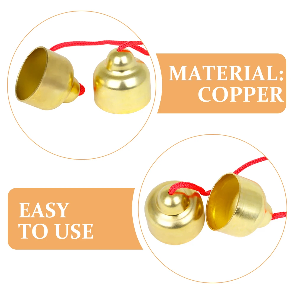 Campana retrò Giocattoli Strumento musicale per bambini Placcato in rame puro Strumento didattico facile Campana a percussione portatile