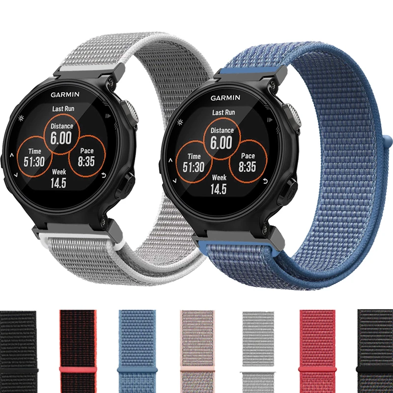 Nylon Loop Strap For Garmin Forerunner 235 735xt 220 230 630 620 Approach S20 S5 S6 Smart Watch Band Women Bracelet Correa Belts