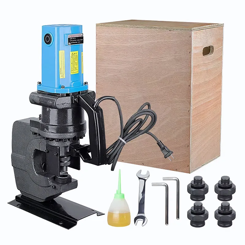 Electric hydraulic punching machine 3-12mm iron plate puncher angle iron channel steel hole opener dry hanging marble driller