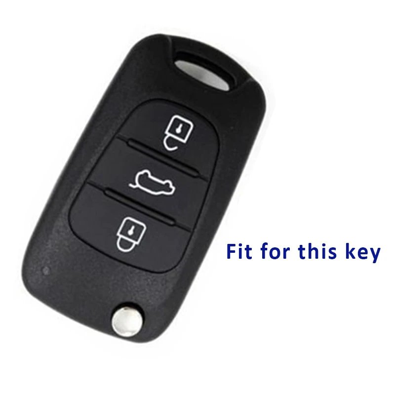 Per Kia RIO K2 K5 Sportage Sorento Hyundai Accent Solaris i30 i35 iX20 iX35 3 Bottoni Morbida TPU Flip Custodia Chiave Dell\'automobile Borsette Fob