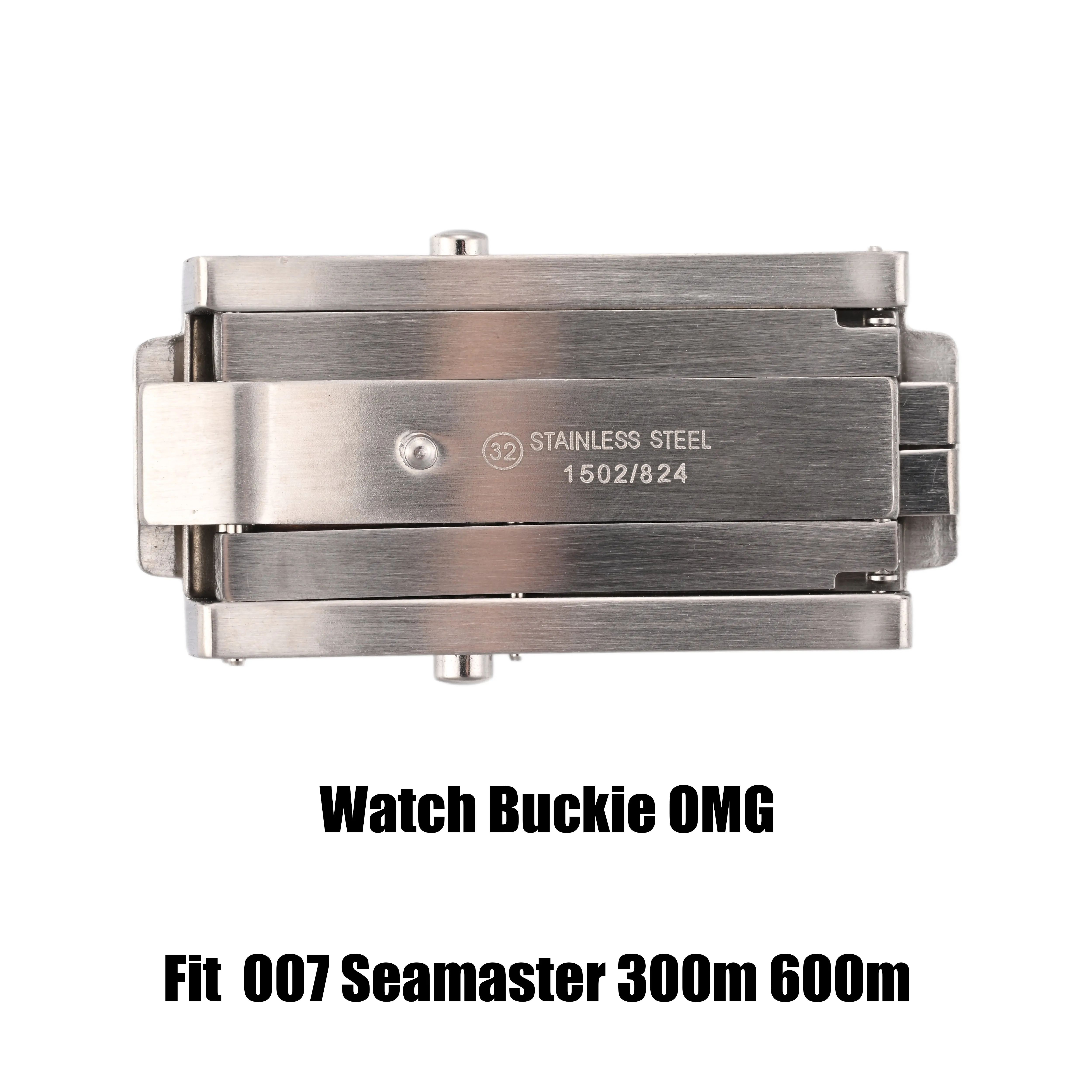 Substitute OMG buckle Omega Seamaster Speedmaster double push folding clasp solid steel strap buckle 18 20mm