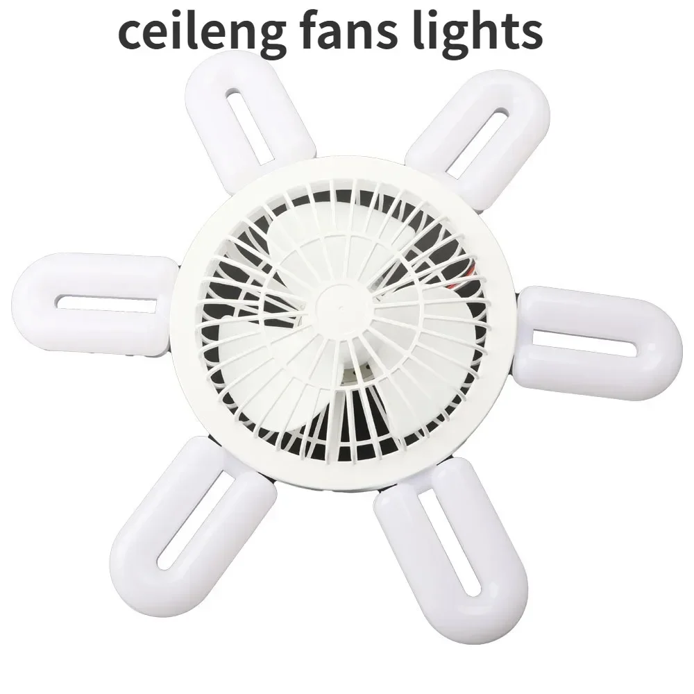 E27 Ceiling Chandelier Fan Lights for Living Room Modern Ceiling Fan with Led Light Socket Ceiling Fan with Led Light