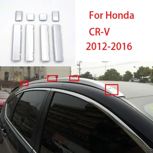 قطع غيار رف سقف السيارة ، غطاء تقليم علوي ، فضي ، هوندا CR-V ، 2012 ، 2013 ، 2014 ، 2015 ، 2016 ، 8 قطع 8 غطاء رف سقف مبيعات رئيسي هوندا CRV - No6