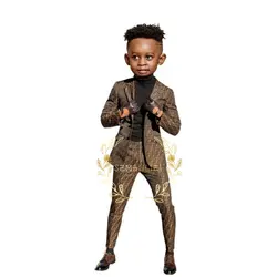 Boys Suit Jacket Pants 2 Piece Set Notached Lapel Wedding Tuxedo Formal Party Dress Kids Blazer Fashion Child Costume