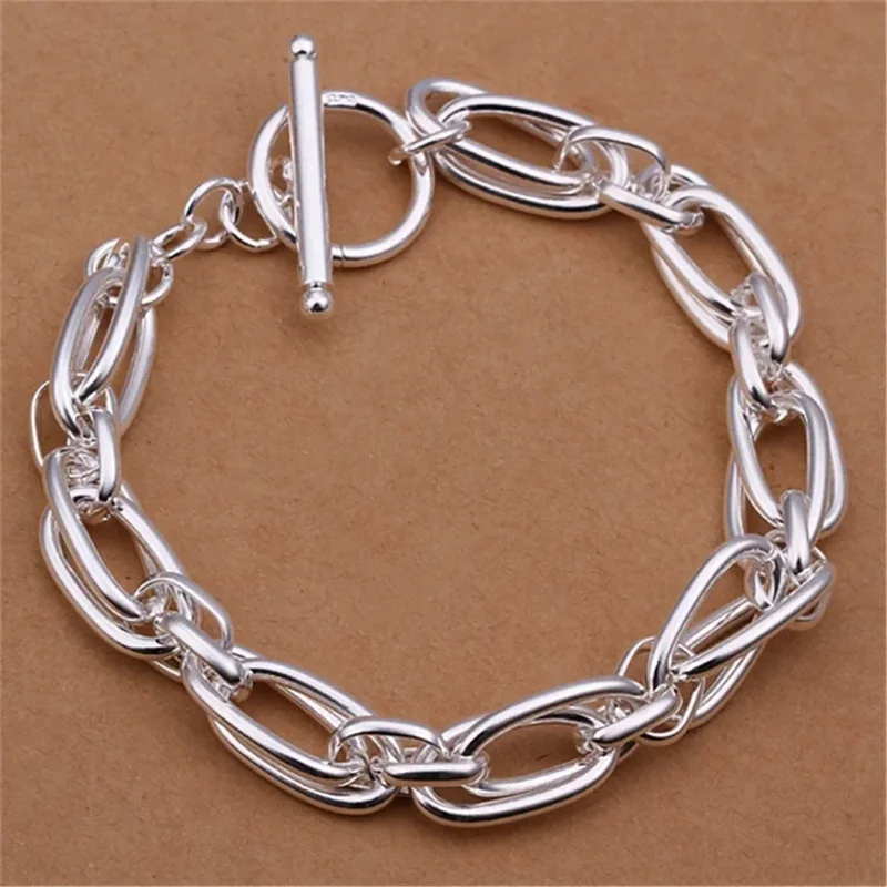 

Wholesale for Men Women Chain 925 Sterling Silver Bracelets Noble Wedding Gift Party Fashion Jewelry Christmas Gifts