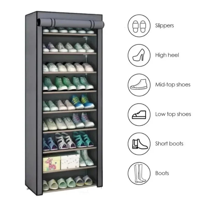 Multilayer Fabric Shoe Storage Vertical Non-woven DustProof Saves Space for Storing Racks Multifunctional Household Furniture