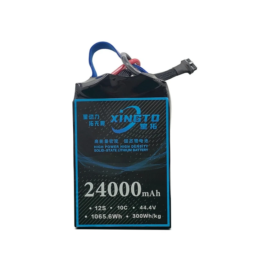 Xingto Intelligent Battery High Energy Density Solid State Customized Lipo Lion Battery Pack 12S 24000mAh 22.2V 24Ah For