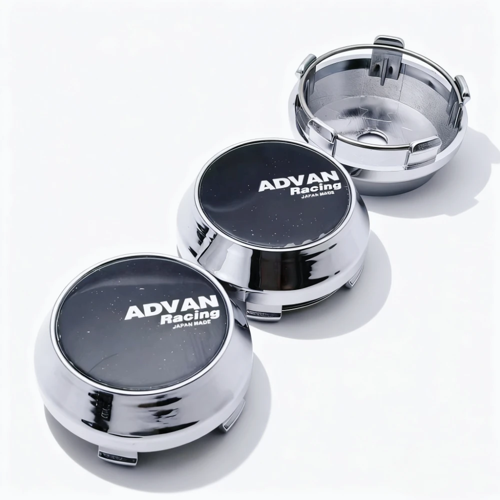 4 Uds JDM Advan Racing Logo emblema tapas centrales de rueda de coche tapa alta 60MM 56MM ruedas llanta tapacubos cubierta antipolvo reemplazar Accesorios