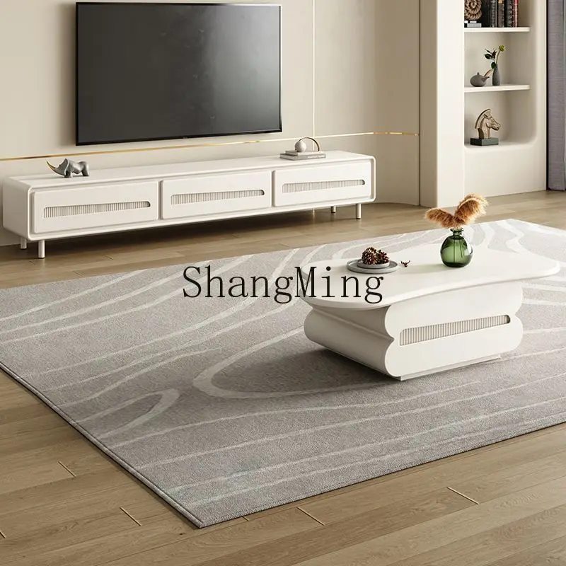 

CL High Value Cream Wind Butterfly Irregular Coffee Table Light Luxury Modern Simple Living Room Home TV Cabinet