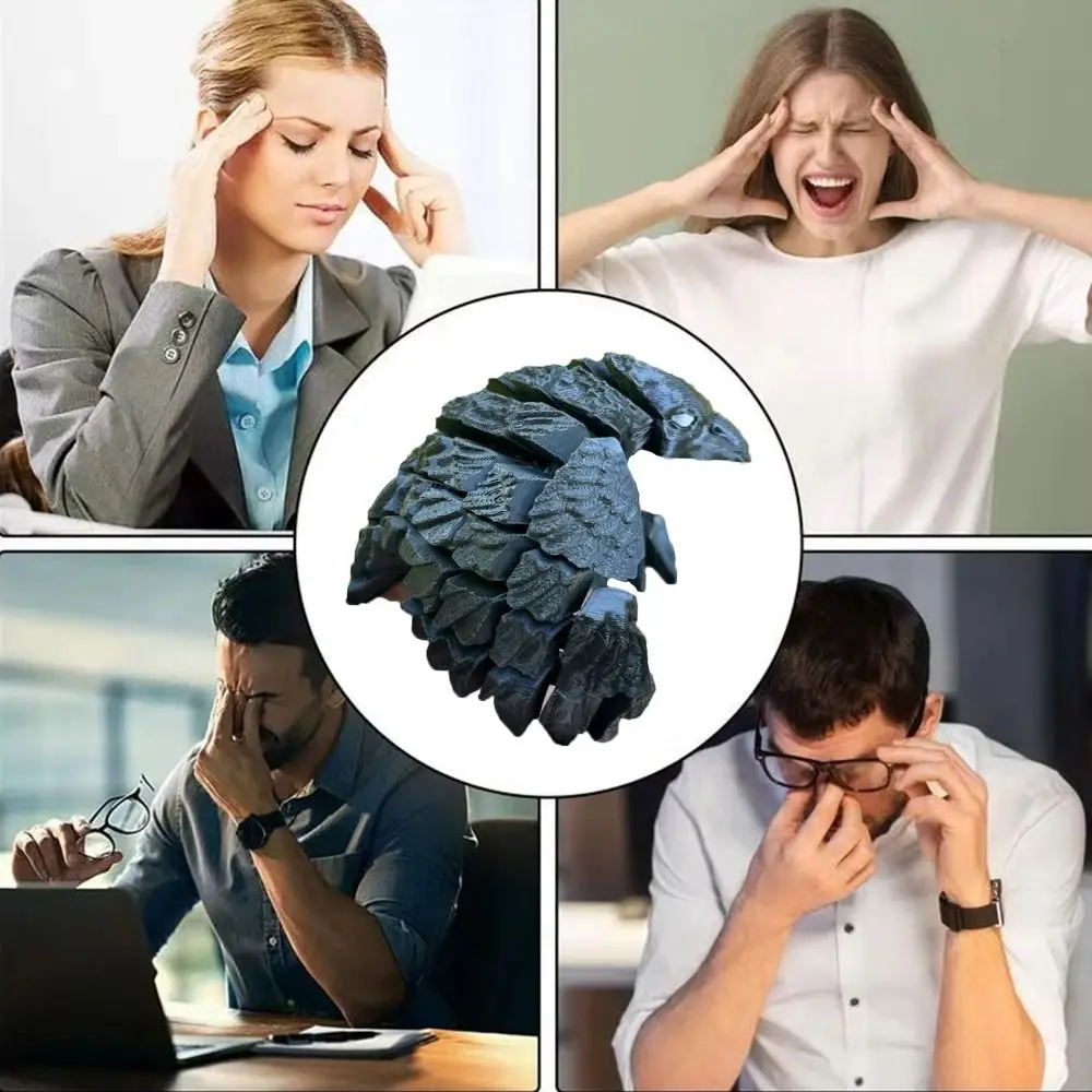 متعددة المفاصل ثلاثية الأبعاد مطبوعة النسر زخرفة المنقولة البلاستيك متعدد المفاصل ألعاب حيوانات ثلاثية الأبعاد الطباعة جمع النسر محاكاة #2