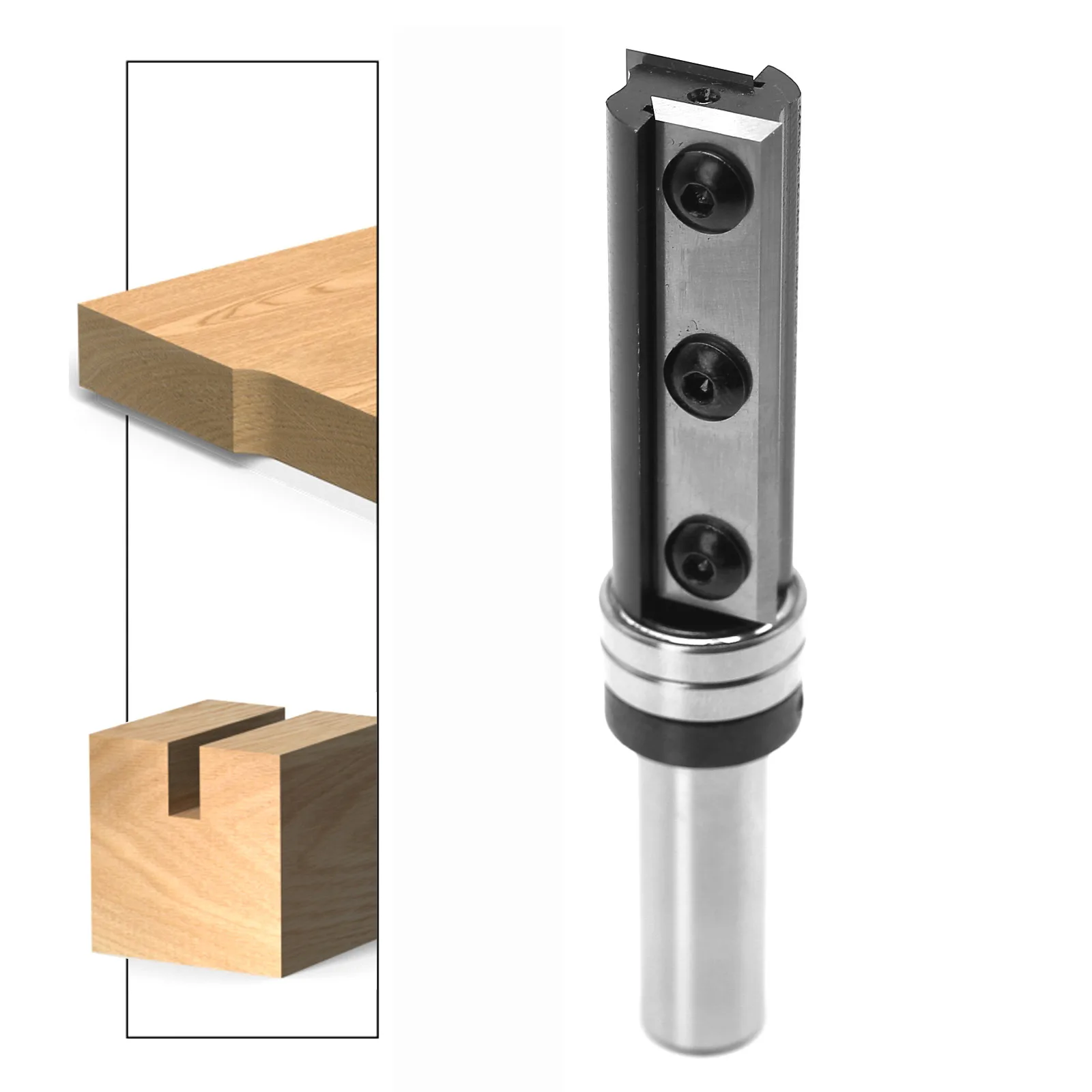Solid Carbide Flush Trim Template Upper Ball Bearing Inserts Router Bit