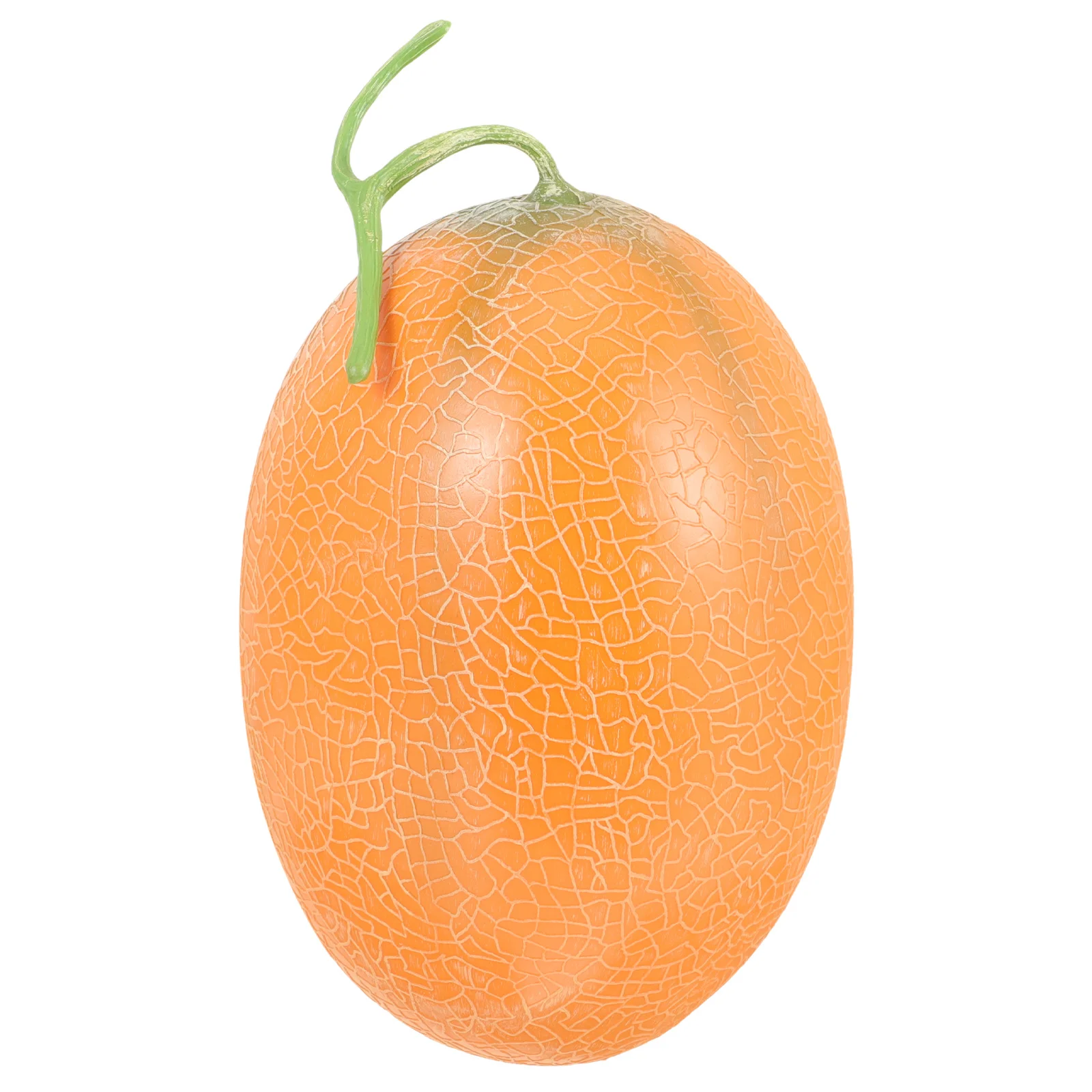 

High Simulation Artificial Cantaloupe Smooth Surface Long Lasting Decor for Shop Display and Food Photography Fake Cantaloupe