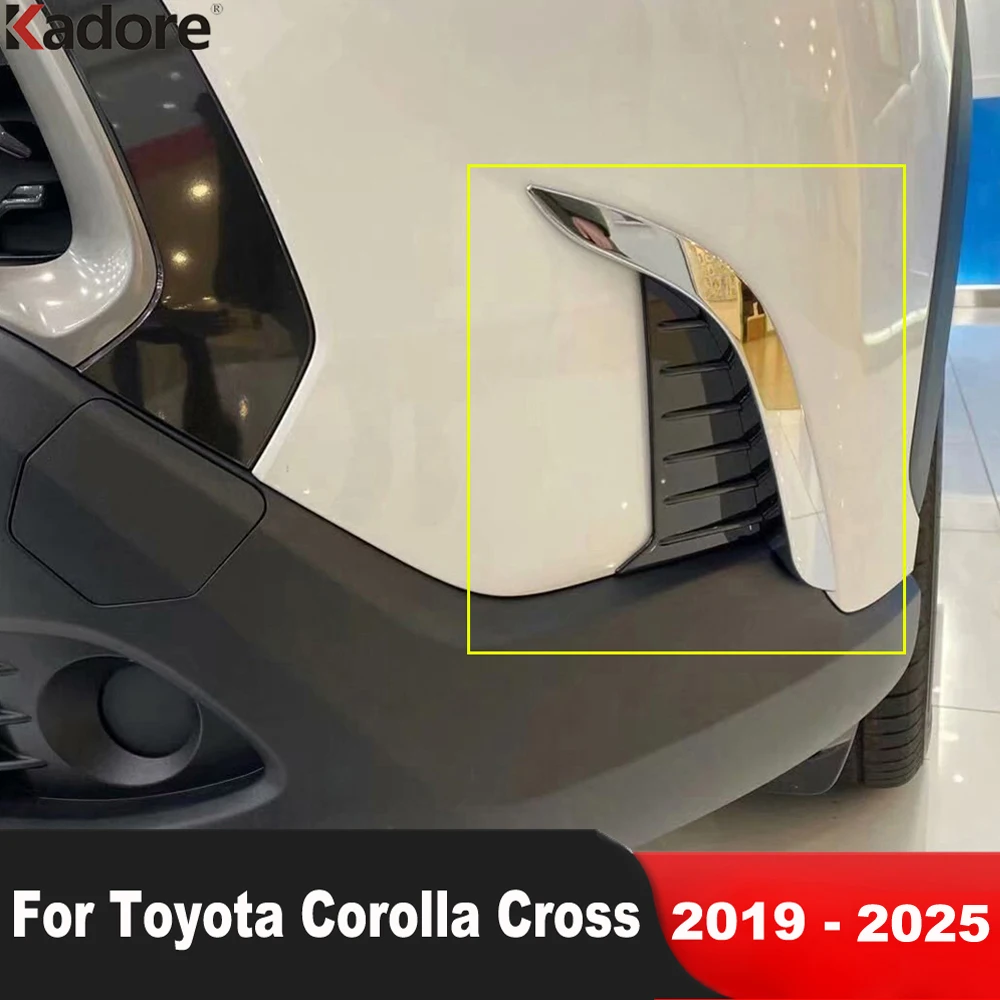 

Передняя противотуманная фара, накладка на брови для Toyota Corolla Cross 2019-2024 2025, хромированная автомобильная противотуманная фара, накладки на век, аксессуары