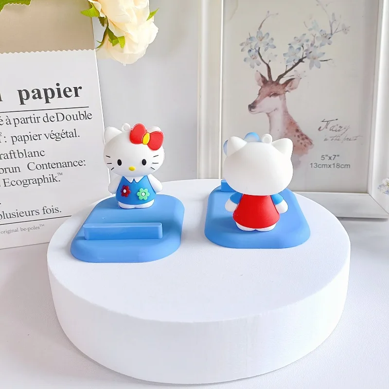 2024 Cartoon Creative Mobile Phone Tablet Stand Cute Anime Characters Kitty Cat Desktop Ornaments Accessories Gifts