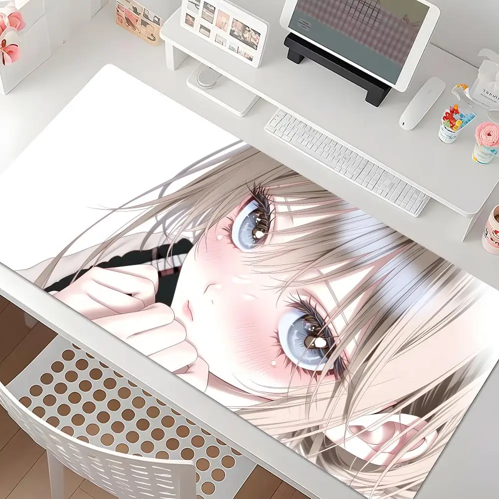 Artistic concept Generic Anime Girl Mouse Pad Waterproof Non-Slip Large Gaming Mat with Stitched Edge