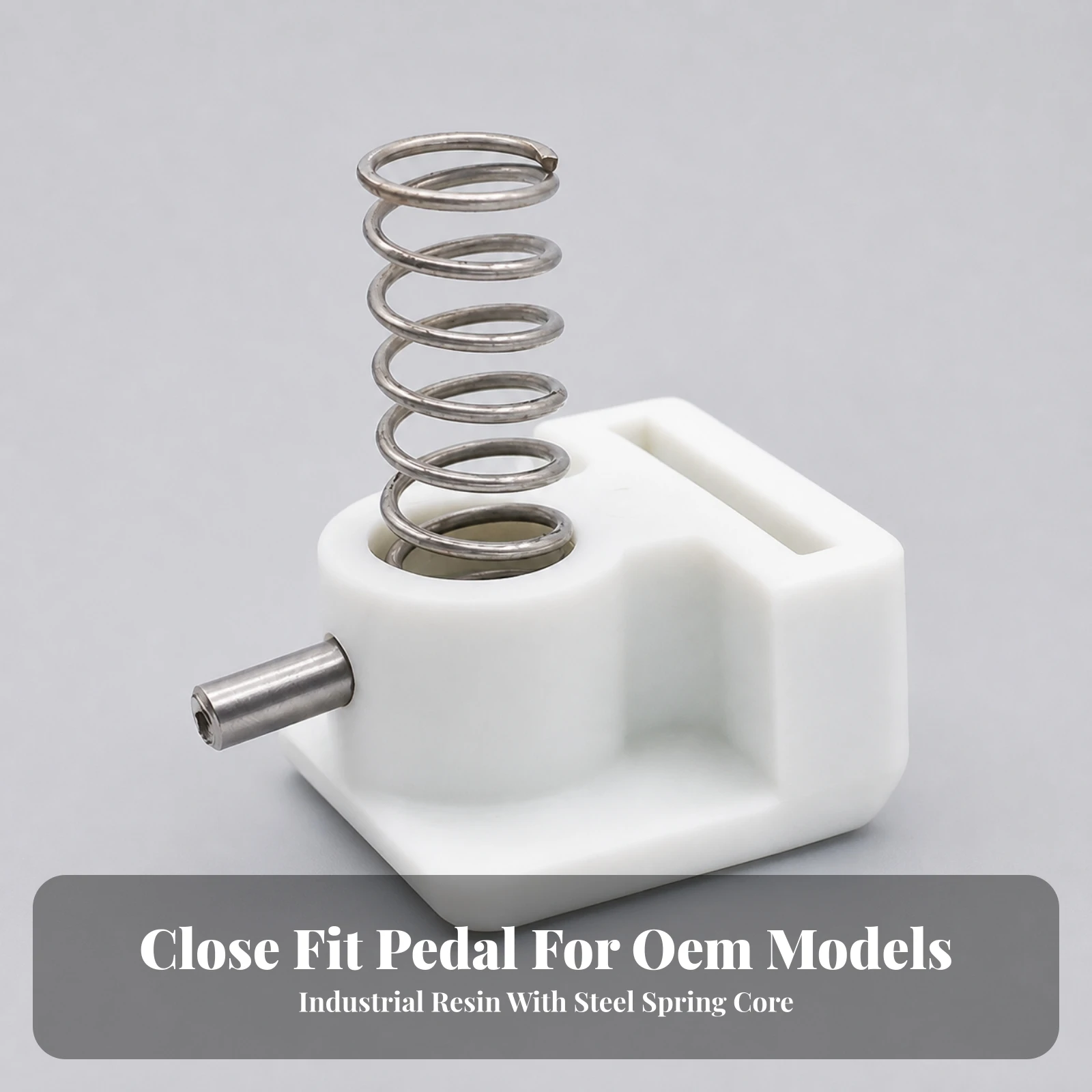 Plastic Pedal Stop Repair Kit with Spring and Pin Fits Bobcat Models Restores Reliable Pedal Travel