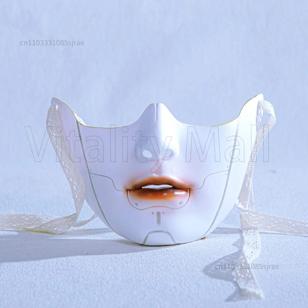 قناع تجميل لطيف وجمال ميكانيكي جديد بنصف وجه سفلي، جميع الأشياء، وجه كامل للبالغين من الرجال والنساء، فستان مهرجان هانفو الخيالي #1