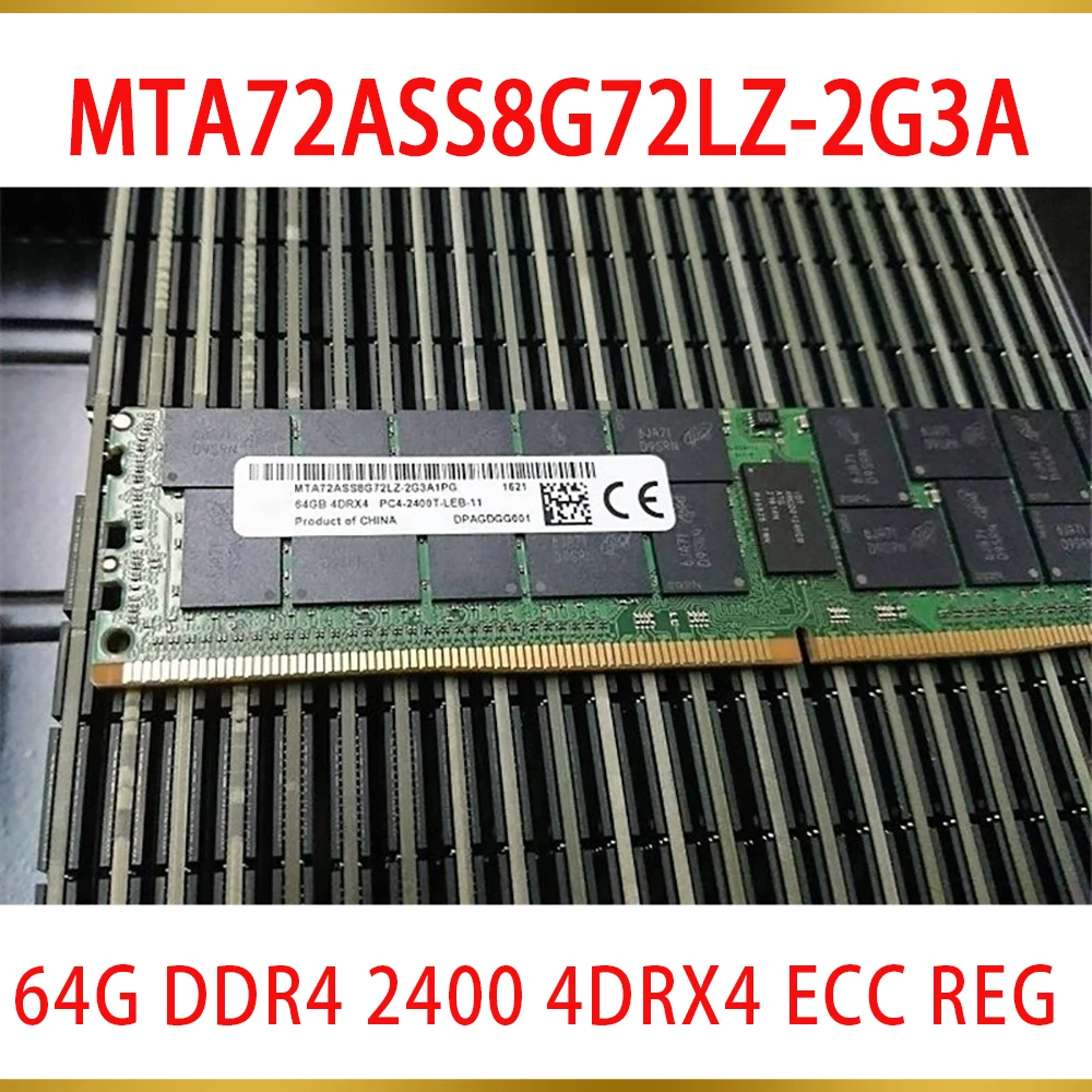 1Pcs For MT RAM 64GB 64G DDR4 2400 4DRX4 ECC REG LRDIMM MTA72ASS8G72LZ-2G3A