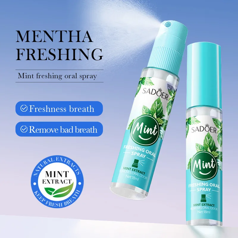 Mint Fresh Oral Fresh Spray 18ML Mouth Freshener Fresh Breath Oral Spray Fresh Breath and Eliminate Bad Breath Spray Persistent