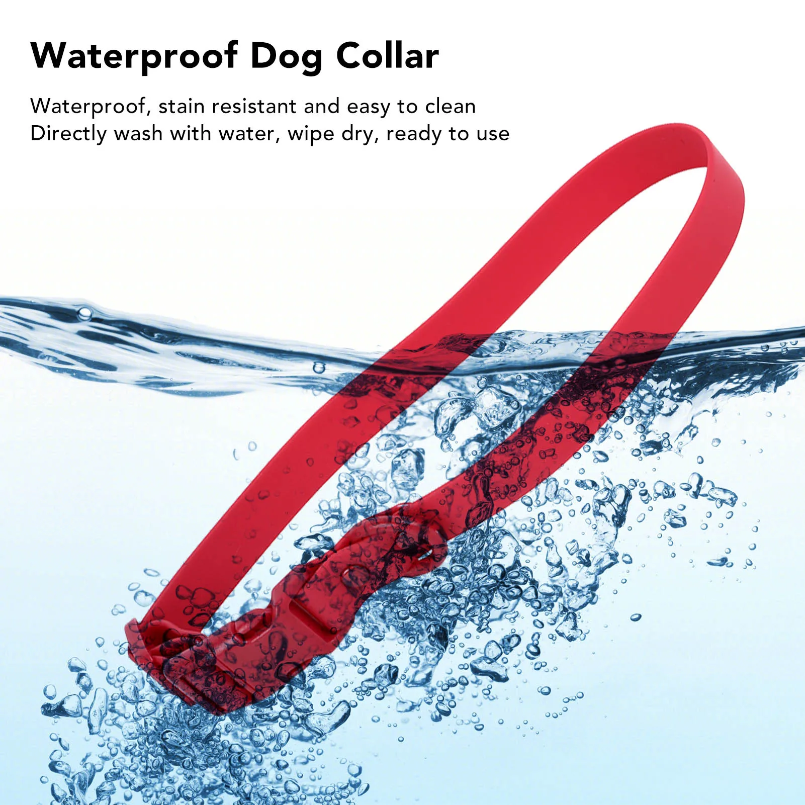 Adjustable Dog Collar Waterproof Rustproof Easy To Clean Soft Flexible Comfortable PVC Dog Collar For Dogs Cats Pets