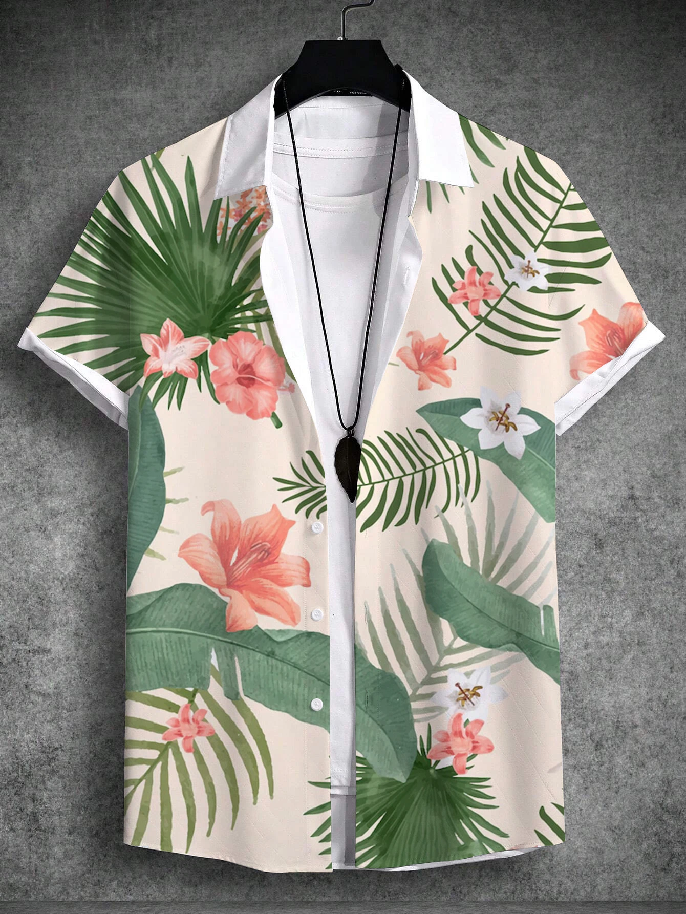 New Summer Men's Shirt Tropical Plants Graphic 3D Print Fashion Shirts Short Sleeve Tops Streetwear Loose Casual Hawaiian Shirts