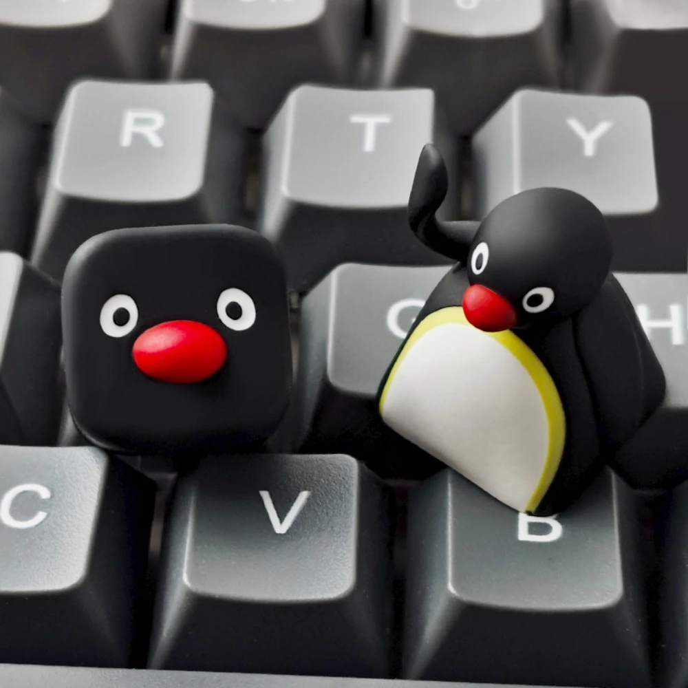 

Симпатичная клавиатура Penguin Artisan, оригинальная кепка для клавиатуры на заказ, игровая полимерная клавиатура, аксессуары для механической клавиатуры, подарок