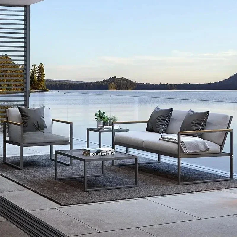 Nordic Outdoor Aluminum Alloy Sofa Combination Courtyard