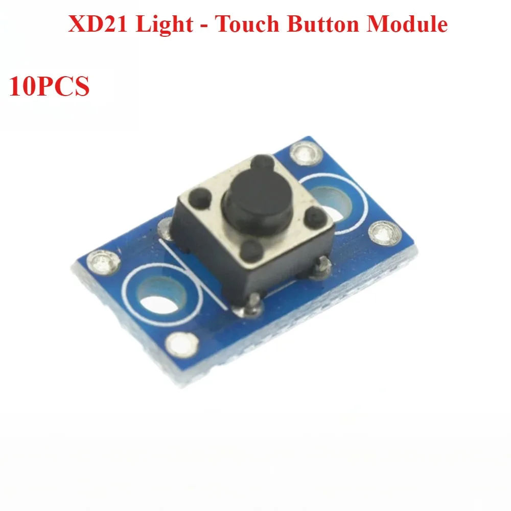 

DIY Tactile Button Module 6x6mm, Pre-Soldered SMD Switch for PCB Breadboard Projects, Compatible with Arduino ESP32 (Pack of 10)
