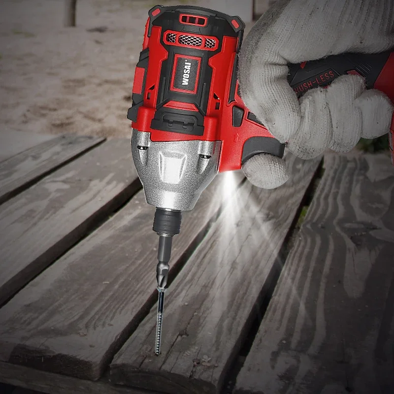 Imagem -05 - Wosai-chave de Fenda Elétrica sem Fio Série mt 300nm 20v Motor Brushless Impact Driver Modo Auto-stop 14 Chuck Ferramenta Elétrica