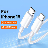 PD 60W USB C to Type C Cable For iPhone 15 Pro Max 15 Plus USB-C Fast Charging OTG Data Cord For Samsung S24 Xiaomi 14 Oneplus