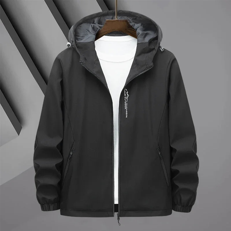 2025 Windbreaker Men Tactical Jacket Waterproof Outdoor Hooded Coat Sports Military Field Climbing Thin Outwear Men Clothing