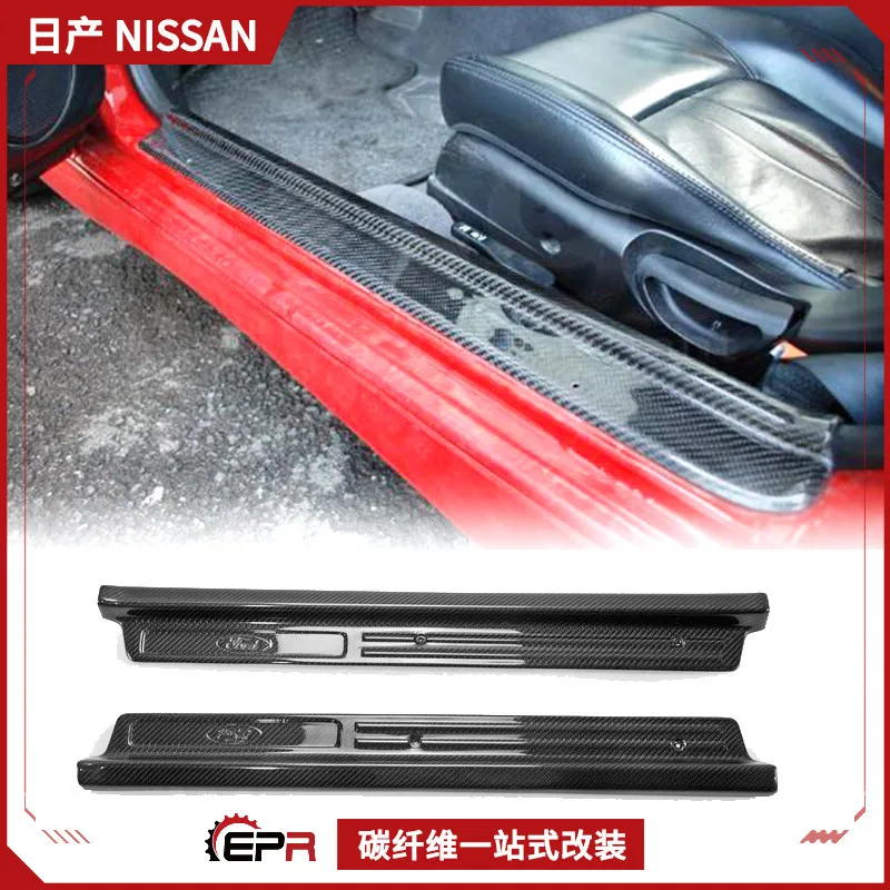 

Подходит для модификации из углеродного волокна Nissan SILVIA S14, накладки на порог автомобиля, накладки на край двери, накладки на двери приветствия