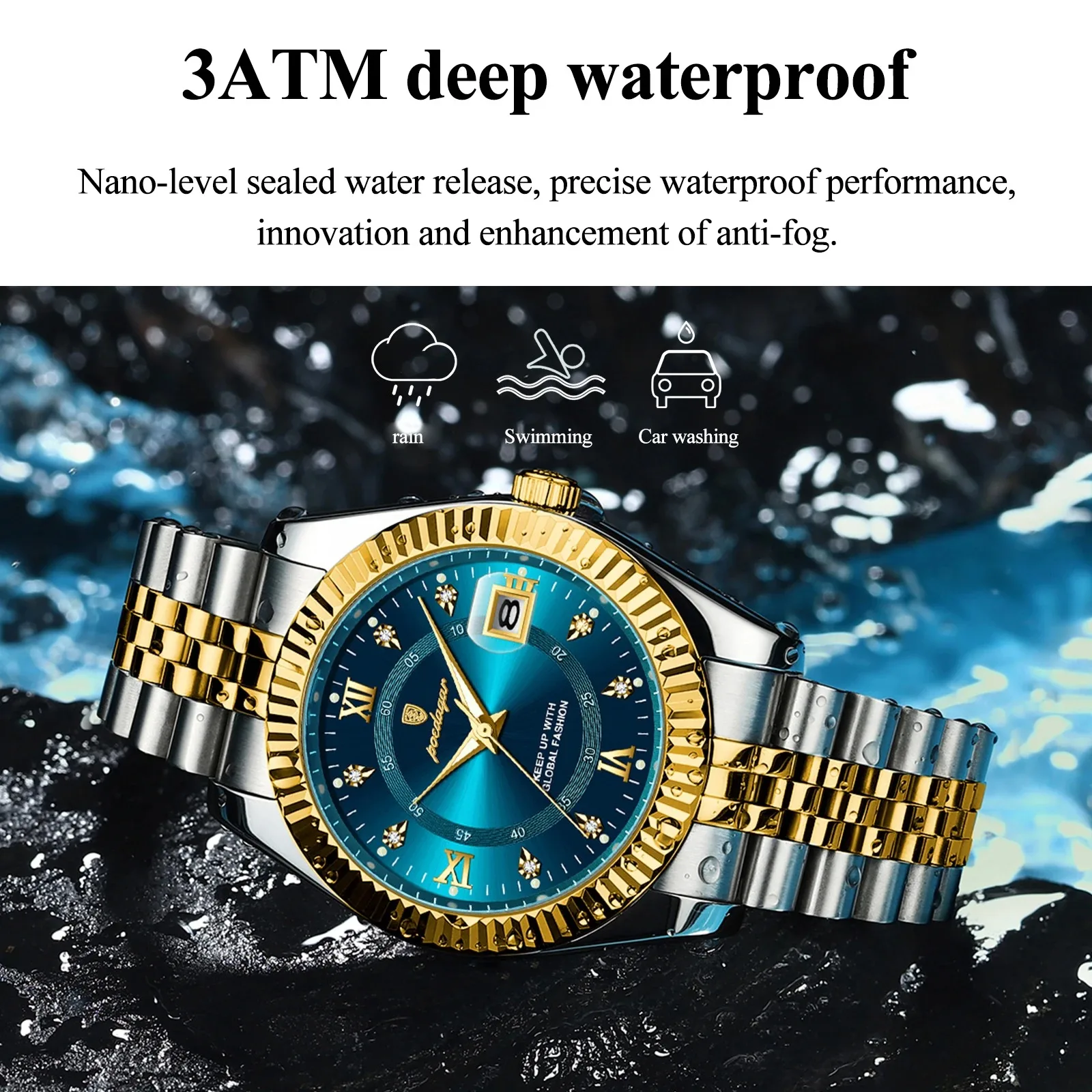 New Casual Diamond Clock Men Luxury Watch Man Gold Automatic Watches Mens Fashion Quartz Wristwatches Relogios Mascolinos 2026