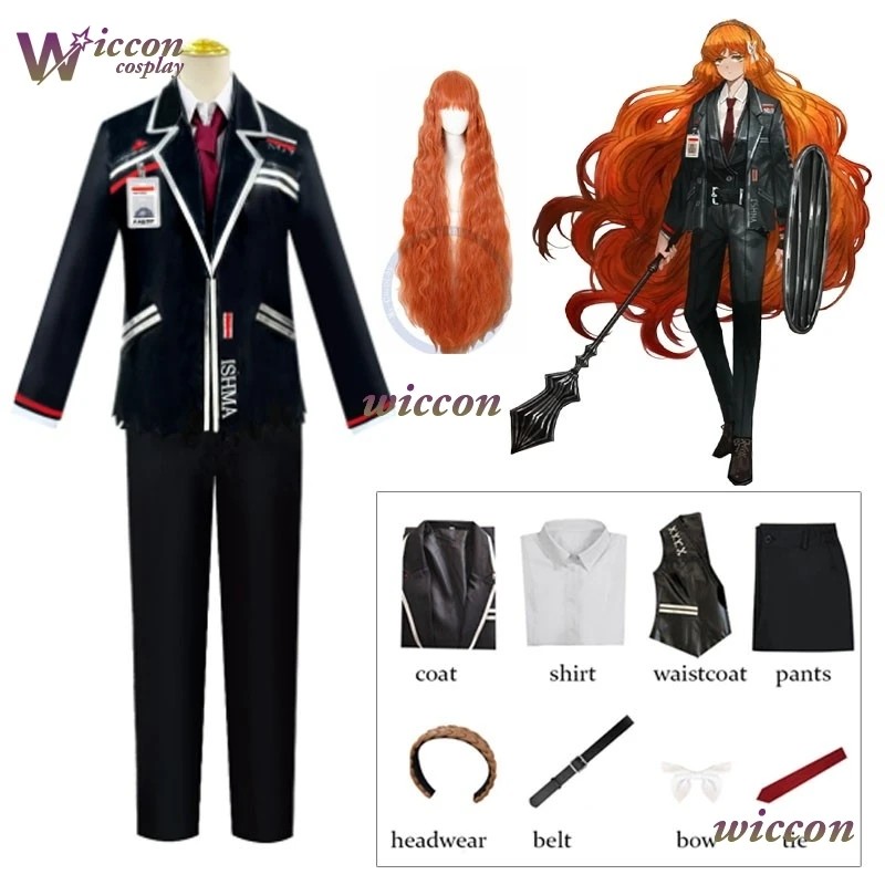 

YesoK аниме игра Limbus Company Ishmael косплей костюм куртка пальто брюки парик для женщин и мужчин Хэллоуин карнавальная вечеринка одежда для ролевых игр