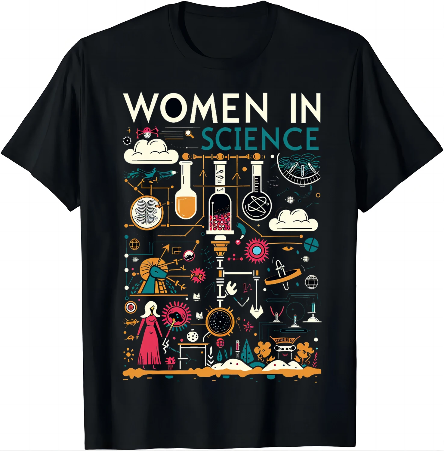 Women in Science T-Shirt Funny Science Clothes Street Fashion Casual Tops  Vintage  Women T Shirt