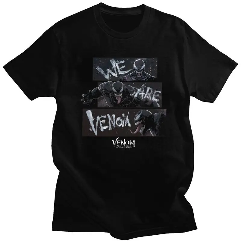 Custom Male We Are Venom T Shirt Short Sleeves Cotton Tshirts Streetwear T-shirt Casual Tee Slim Fit Clothing